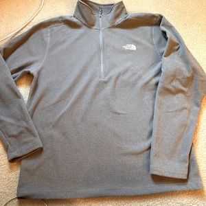 Gray North Face Quarter Zip XL